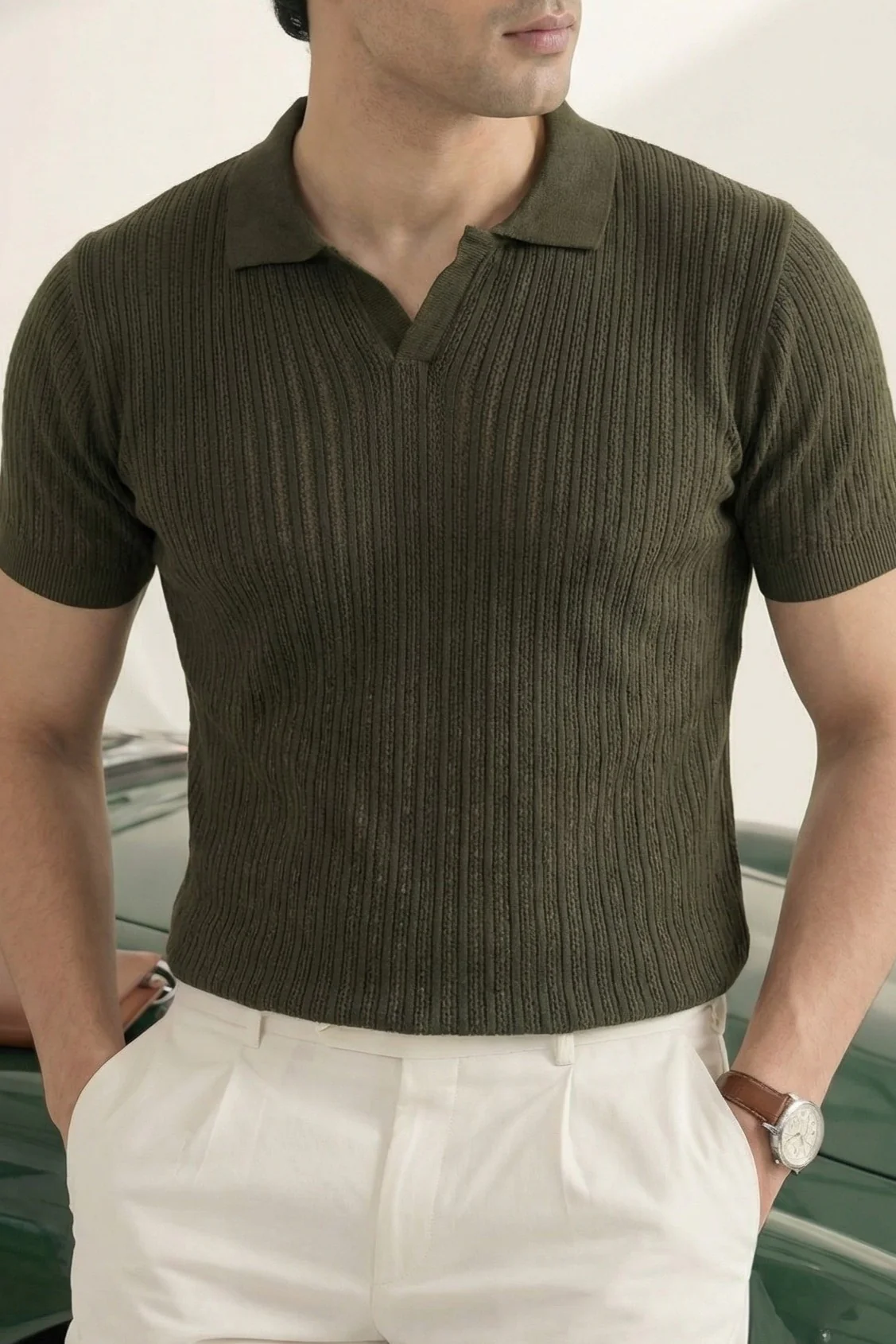 The Caspian Olive Polo